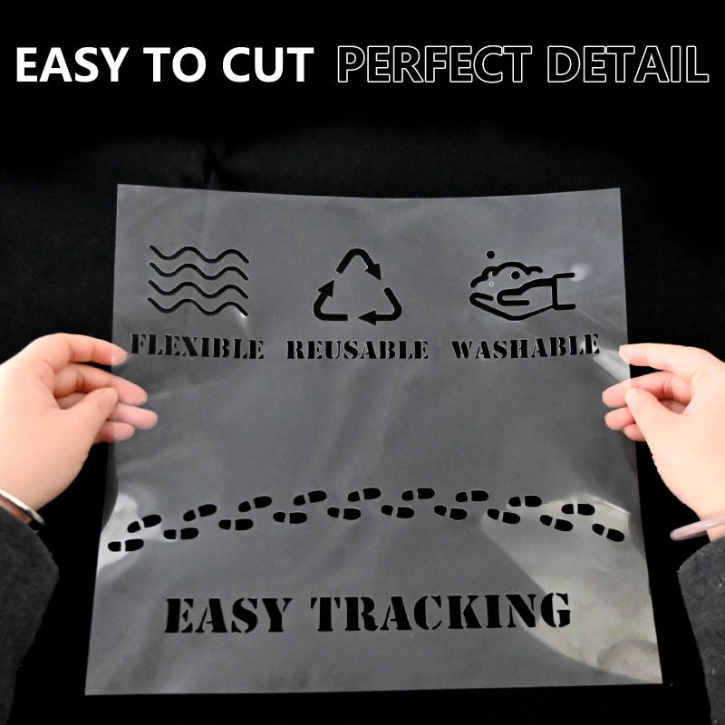 EGOSKY 30 Pack 4 Mil Blank Stencil Sheets, 12 x 12inch Clear Mylar Blank Stencils, Reusable Template Material for Make Your Own Stencil - Image 2